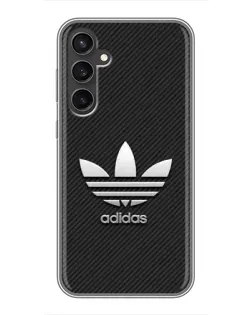 Чехол для Samsung Galaxy S23 с картинкой «Adidas Карбоновая текстура»
