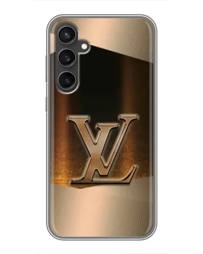 Чохол для Samsung Galaxy S23 з картинкою «LV — золоте сяйво»