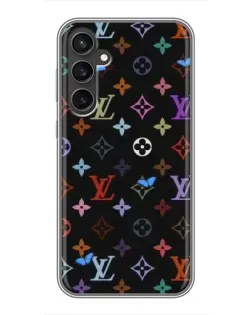 Чохол для Samsung Galaxy S23 з картинкою «Кольорова монограма LV»