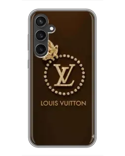 Чохол для Samsung Galaxy S23 з картинкою «LV — золота печатка»