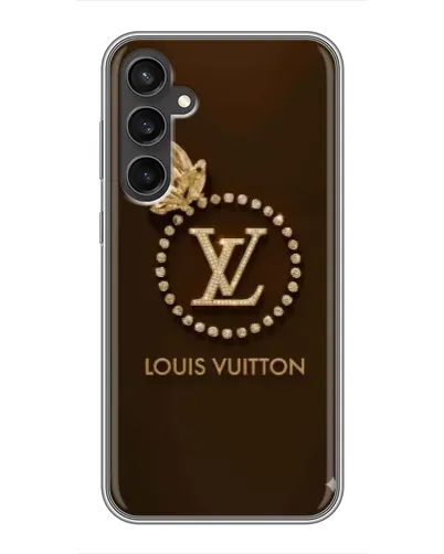 Чохол для Samsung Galaxy S23 з картинкою «LV — золота печатка»