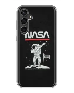 Чохол для Samsung Galaxy S23 з картинкою «NASA — крокуємо по Місяцю» Чохол для Samsung Galaxy S23 з картинкою «NASA — крокуємо по Місяцю»
