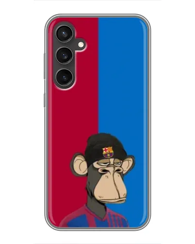 Чехол для Samsung Galaxy S23 с картинкой «Bored Ape — фанат Барсы» Чехол для Samsung Galaxy S23 с картинкой «Bored Ape — фанат Барсы»