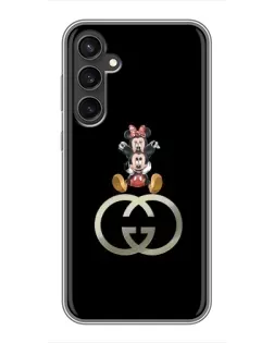 Чохол для Samsung Galaxy S23 з картинкою «Мінні Маус на лого»