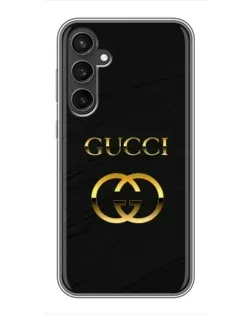 Чохол для Samsung Galaxy S23 з картинкою «Золотий логотип Gucci»