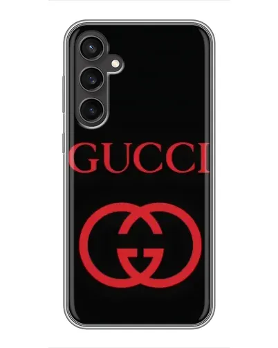 Чохол для Samsung Galaxy S23 з картинкою «Gucci — червоний логотип»