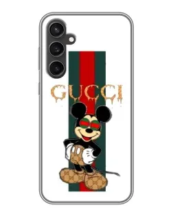 Чохол для Samsung Galaxy S23 з картинкою «Міккі Маус Gucci — смуги»