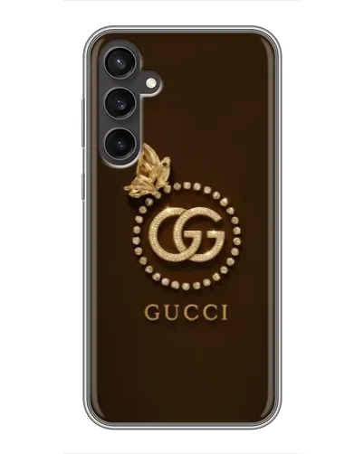 Чохол для Samsung Galaxy S23 з картинкою «Gucci — золотий метелик»
