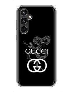 Чохол для Samsung Galaxy S23 з картинкою «Gucci — срібна змія»
