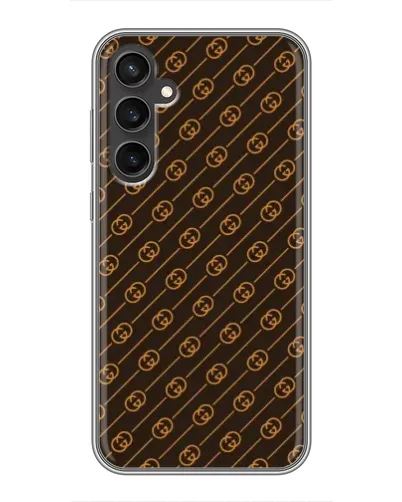 Чохол для Samsung Galaxy S23 з картинкою «Gucci — золоті діагоналі»