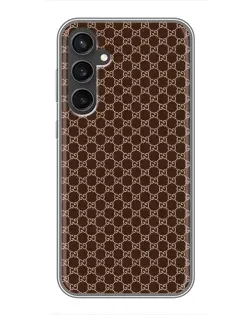 Чохол для Samsung Galaxy S23 з картинкою «Gucci — шоколадна сітка»