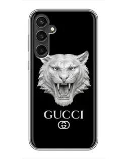 Чохол для Samsung Galaxy S23 з картинкою «Gucci — срібний лев»