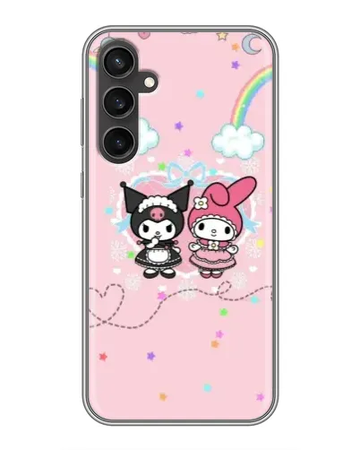 Чехол для Samsung Galaxy S23 с картинкой «My Melody и Kuromi»