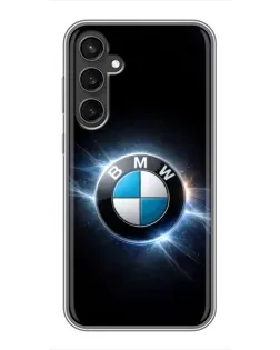 Чехол для Samsung Galaxy S23 с картинкой «BMW — неоновое сияние»