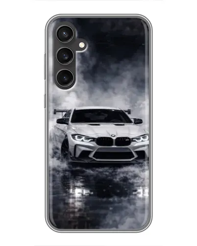Чехол для Samsung Galaxy S23 с картинкой «BMW сквозь туман» Чехол для Samsung Galaxy S23 с картинкой «BMW сквозь туман»