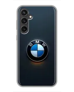 Чехол для Samsung Galaxy S23 с картинкой «Логотип BMW — минимализм»