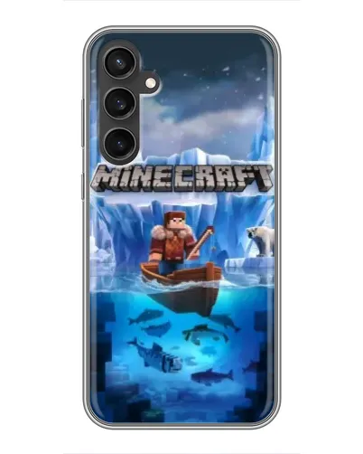 Чехол для Samsung Galaxy S23 с картинкой «Minecraft ледяной мир» Чехол для Samsung Galaxy S23 с картинкой «Minecraft ледяной мир»