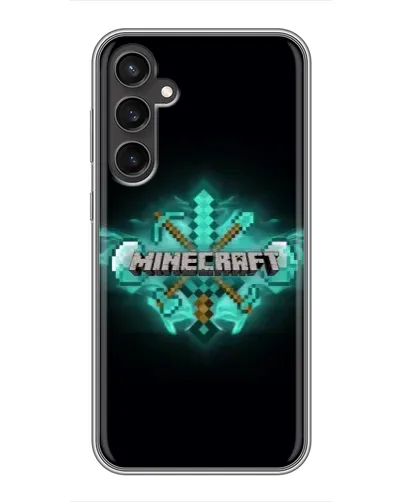 Чехол для Samsung Galaxy S23 с картинкой «Minecraft Diamond лого» Чехол для Samsung Galaxy S23 с картинкой «Minecraft Diamond лого»