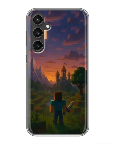 Чехол для Samsung Galaxy S23 с картинкой «Стив у башни» Чехол для Samsung Galaxy S23 с картинкой «Стив у башни»