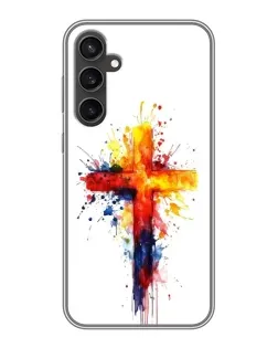 Чехол для Samsung Galaxy S23 с картинкой «Акварельный крест»