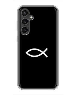 Чехол для Samsung Galaxy S23 с картинкой «Символ рыбы Jesus»