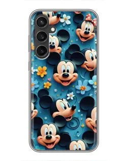 Чехол для Samsung Galaxy S23 с картинкой «Паттерн Микки и Минни»
