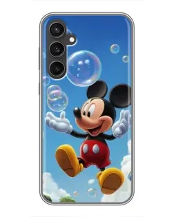 Чехол для Samsung Galaxy S23 с картинкой «Mickey и мыльные пузыри»
