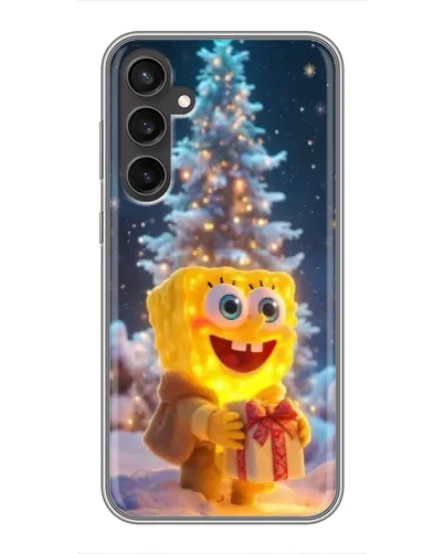 Чехол для Samsung Galaxy S23 с картинкой «Рождественский Спанч Боб»
