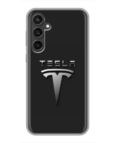 Чехол для Samsung Galaxy S23 с картинкой «Стальной логотип Tesla» Чехол для Samsung Galaxy S23 с картинкой «Стальной логотип Tesla»