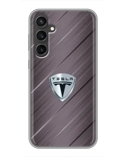 Чехол для Samsung Galaxy S23 с картинкой «Металлическая текстура Tesla» Чехол для Samsung Galaxy S23 с картинкой «Металлическая текстура Tesla»