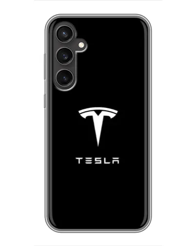 Чехол для Samsung Galaxy S23 с картинкой «Tesla White Logo» Чехол для Samsung Galaxy S23 с картинкой «Tesla White Logo»