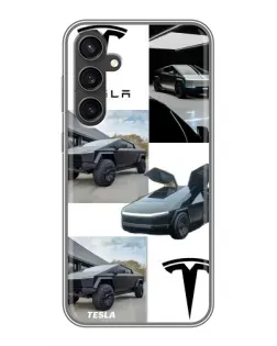 Чохол для Samsung Galaxy S23 з картинкою «Колаж Cybertruck Tesla» Чохол для Samsung Galaxy S23 з картинкою «Колаж Cybertruck Tesla»