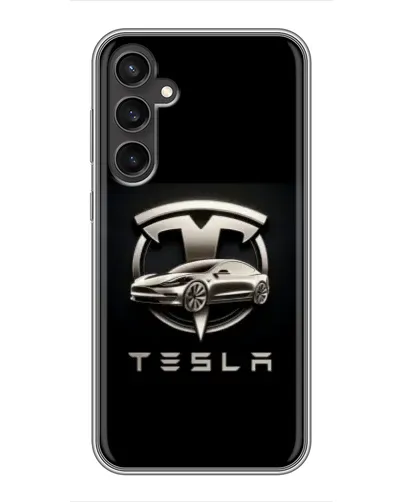 Чехол для Samsung Galaxy S23 с картинкой «Tesla — серебристое авто» Чехол для Samsung Galaxy S23 с картинкой «Tesla — серебристое авто»