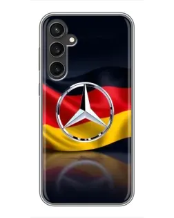 Чехол для Samsung Galaxy S23 с картинкой «Mercedes — флаг Германии»
