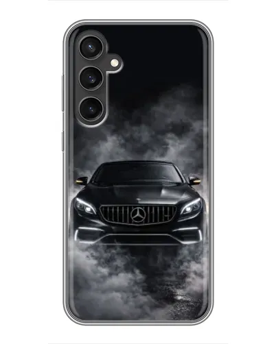 Чехол для Samsung Galaxy S23 с картинкой «Mercedes в дыму»