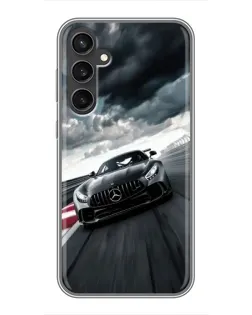 Чехол для Samsung Galaxy S23 с картинкой «Гоночный Mercedes AMG»
