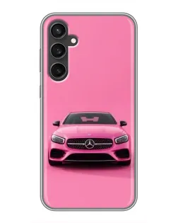 Чехол для Samsung Galaxy S23 с картинкой «Розовый Mercedes AMG»