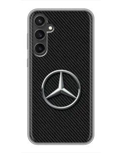 Чехол для Samsung Galaxy S23 с картинкой «Карбоновый Mercedes стиль»