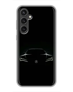 Чехол для Samsung Galaxy S23 с картинкой «Mercedes — силуэт авто»