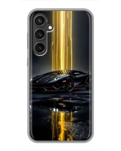 Чехол для Samsung Galaxy S23 с картинкой «Ночной Lamborghini драйв»