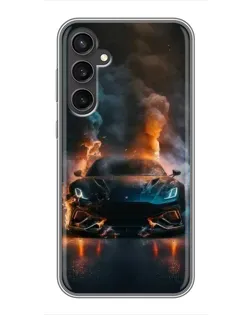Чехол для Samsung Galaxy S23 с картинкой «Lamborghini дымная эстетика»