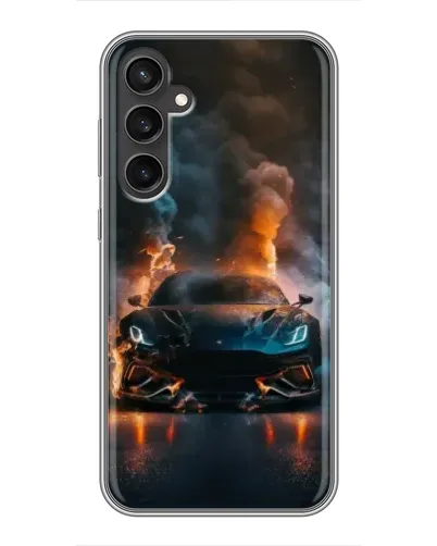 Чехол для Samsung Galaxy S23 с картинкой «Lamborghini дымная эстетика»
