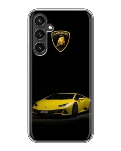 Чехол для Samsung Galaxy S23 с картинкой «Lamborghini желтый акцент»
