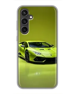 Чехол для Samsung Galaxy S23 с картинкой «Салатовый Lamborghini Huracan»