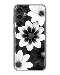 Чохол для Samsung Galaxy S23 з картинкою «Монохромні айстри»
