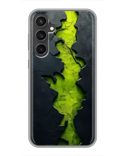 Чехол для Samsung Galaxy S23 с картинкой «Салатовый разлом скалы»