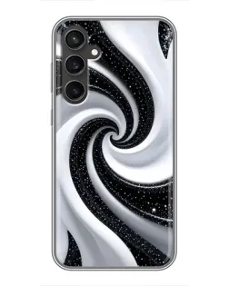 Чохол для Samsung Galaxy S23 з картинкою «Чорно-біла спіраль»