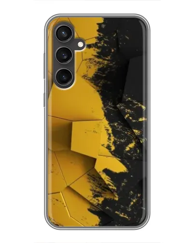 Чехол для Samsung Galaxy S23 с картинкой «Золотые осколки геометрии»