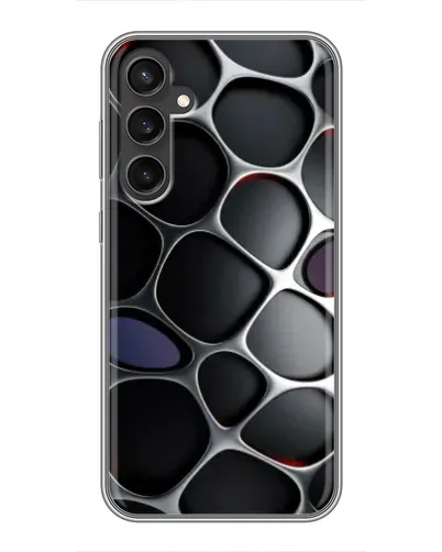 Чехол для Samsung Galaxy S23 с картинкой «Объемная темная решетка»