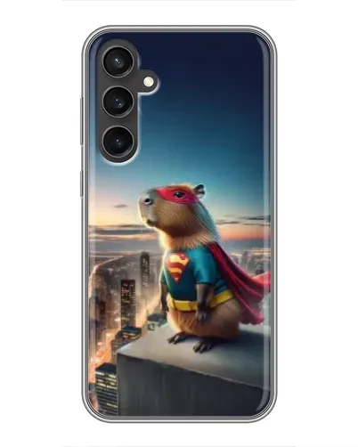 Чехол для Samsung Galaxy S23 с картинкой «Капи-мен супергерой»